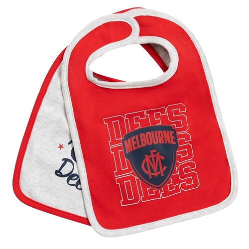 Melbourne Demons Baby 2-Pack Bibs