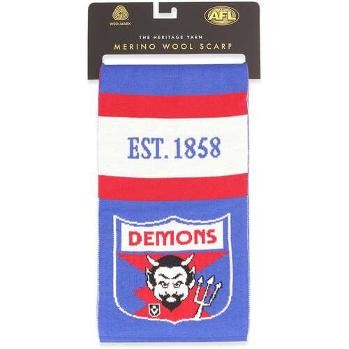 Melbourne Demons Merino Wool Throwback Scarf