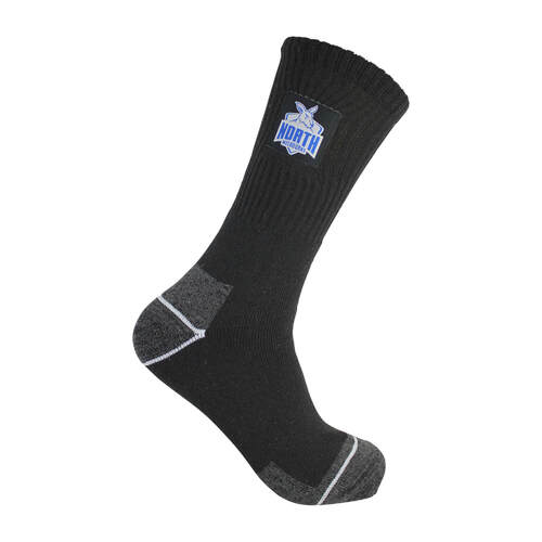 North Melbourne Kangaroos Mens Work Socks Pack of 2