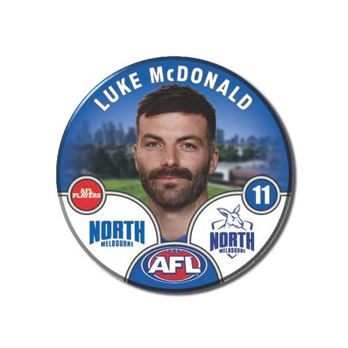 North Melbourne Kangaroos 2025 Player Pin Badge - MCDONALD