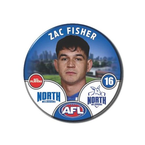 North Melbourne Kangaroos 2025 Player Pin Badge - FISHER