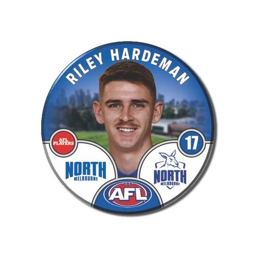 North Melbourne Kangaroos 2025 Player Pin Badge - HARDEMAN
