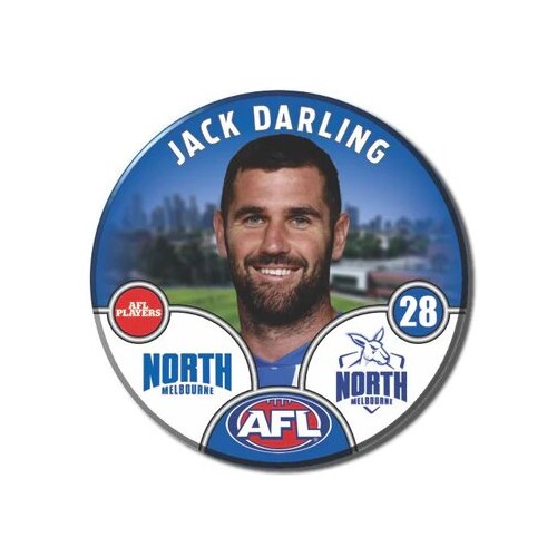 North Melbourne Kangaroos 2025 Player Pin Badge - DARLING