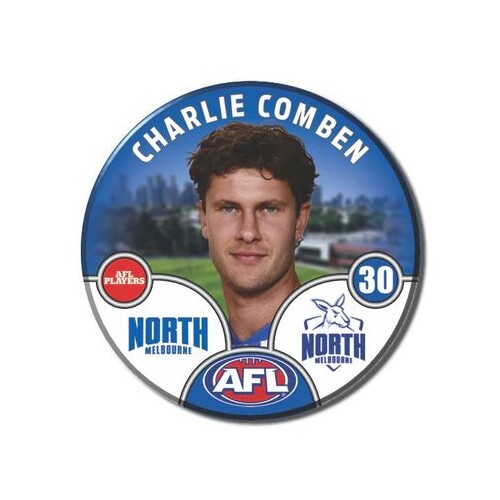 North Melbourne Kangaroos 2025 Player Pin Badge - COMBEN