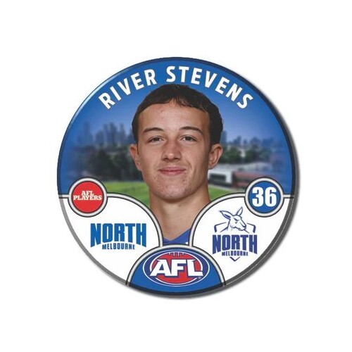 North Melbourne Kangaroos 2025 Player Pin Badge - STEVENS