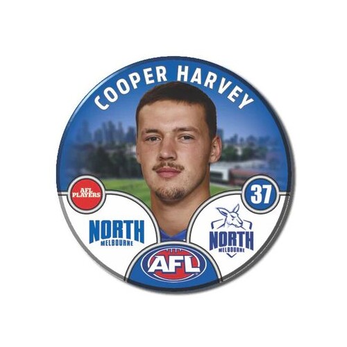 North Melbourne Kangaroos 2025 Player Pin Badge - HARVEY