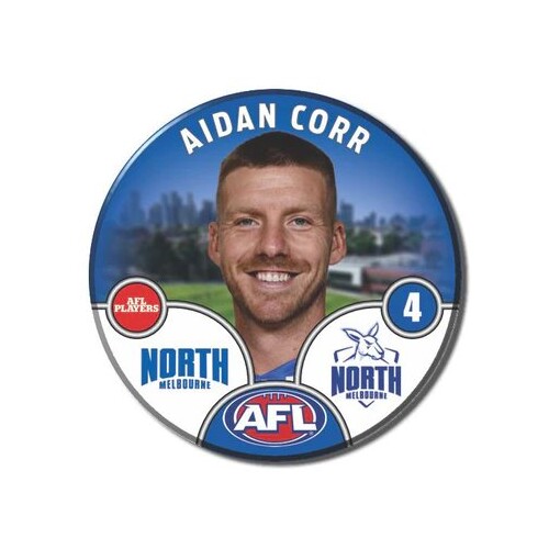 North Melbourne Kangaroos 2025 Player Pin Badge - CORR