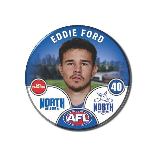 North Melbourne Kangaroos 2025 Player Pin Badge - FORD