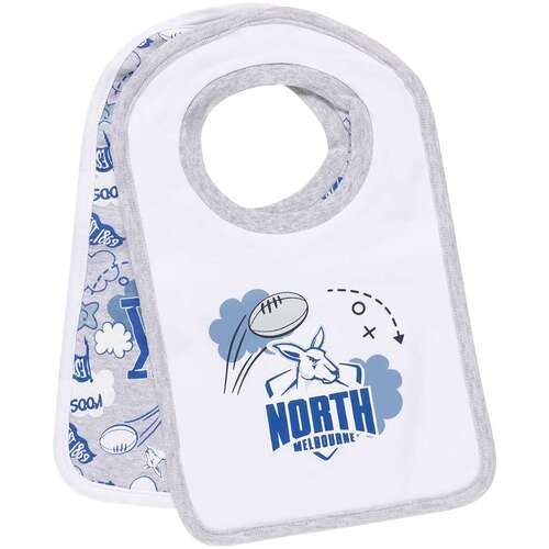 North Melbourne Kangaroos Baby Cloud 2Pk Bibs