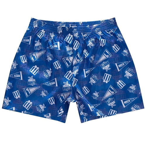 North Melbourne Kangaroos Adults Satin Boxer Shorts
