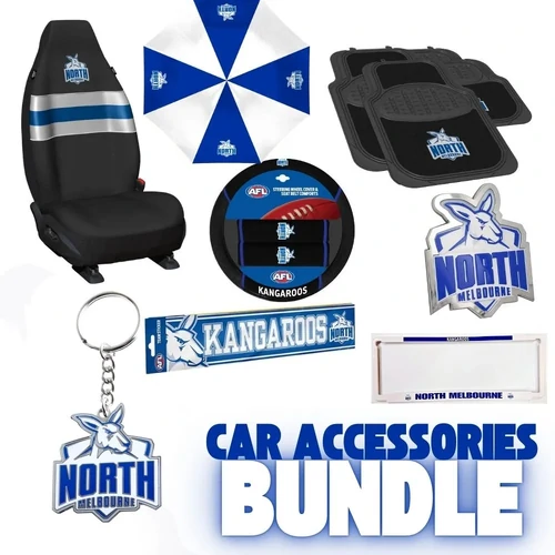 North Melbourne Kangaroos Deluxe Car Accessories Bundle