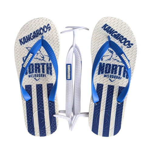 North Melbourne Kangaroos Kids Boomerangz Thongs w/extra Straps