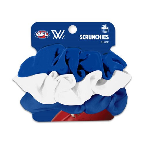 North Melbourne Kangaroos Scrunchie 3 pack