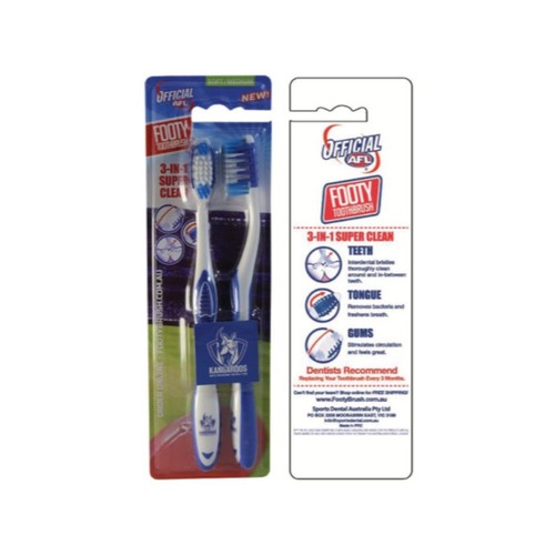 North Melbourne Kangaroos Toothbrush Twin Pack