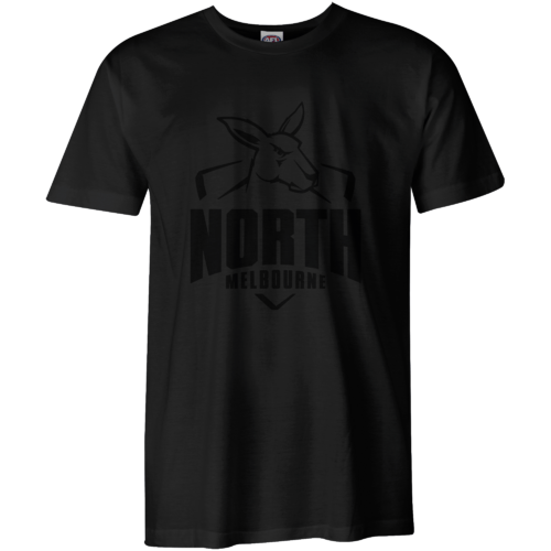 North Melbourne Kangaroos Mens Stealth Black Tee