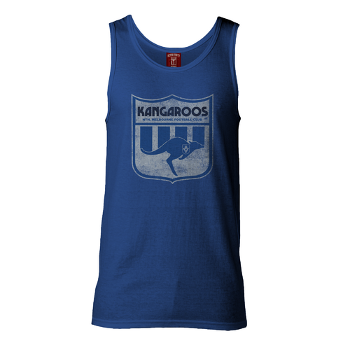 North Melbourne Kangaroos Mens Retro Logo Singlet