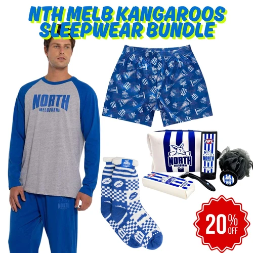 North Melbourne Kangaroos Mens Sleepwear Value Bundle