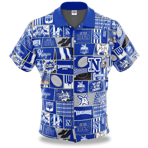 North Melbourne Kangaroos Pop Art Button Up Shirt