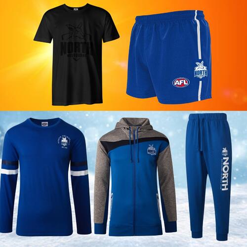 North Melbourne Kangaroos All Seasons Mens Apparel Value Bundle