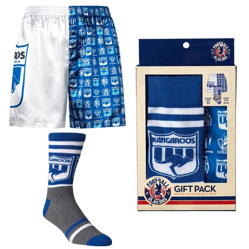 North Melbourne Kangaroos Mens Boxer Shorts & Socks Set Member Price