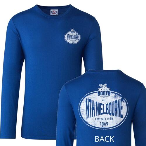 North Melbourne Kangaroos Mens Supporter Long Sleeve Tee