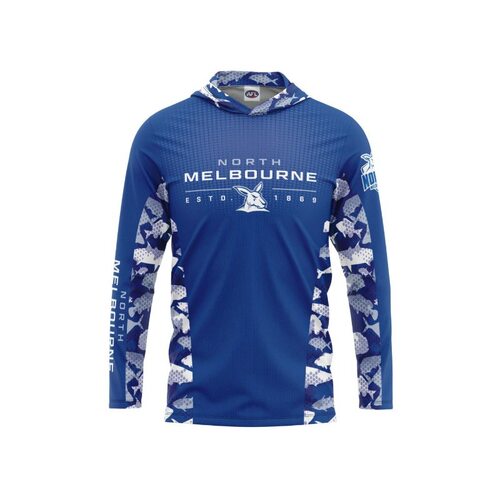 North Melbourne Kangaroos Youths Hooded Fishing Shirt