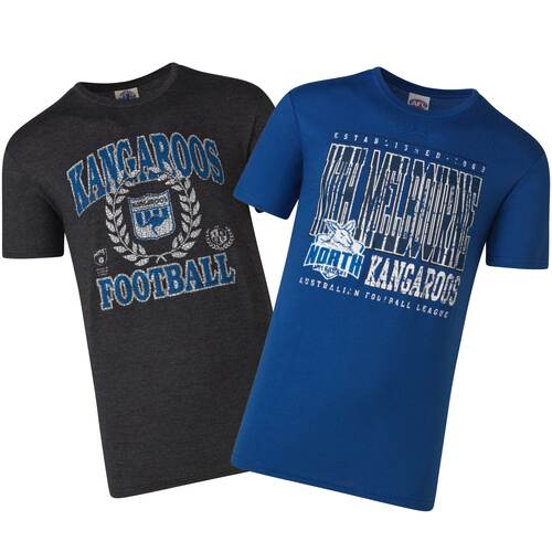 North Melbourne Kangaroos Mens Duo Pack T-Shirts