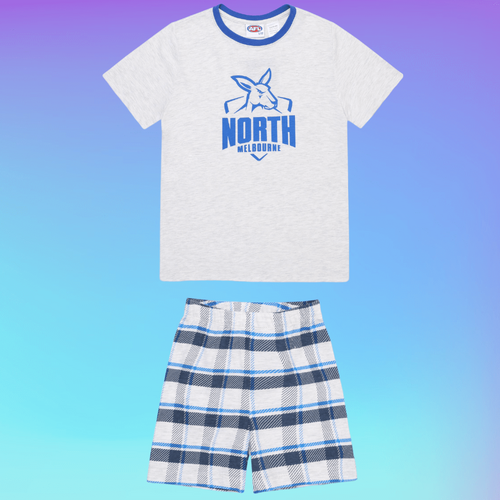 North Melbourne Kangaroos Youths Check PJ Set