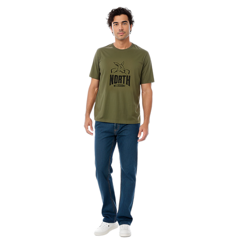 North Melbourne Kangaroos Olive Logo Adults Tee