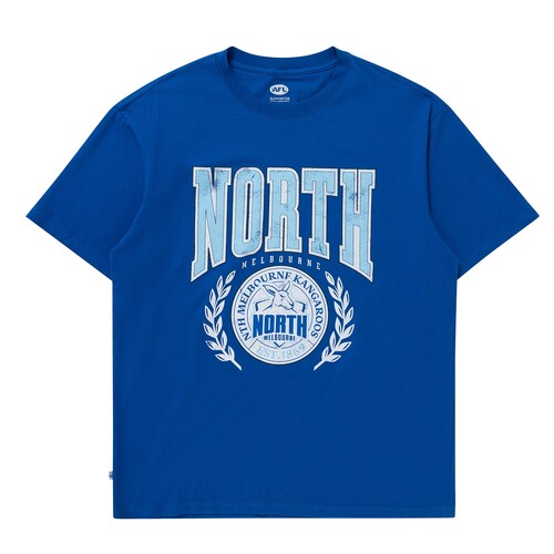 North Melbourne Kangaroos Mens Arch Graphic Tee Royal