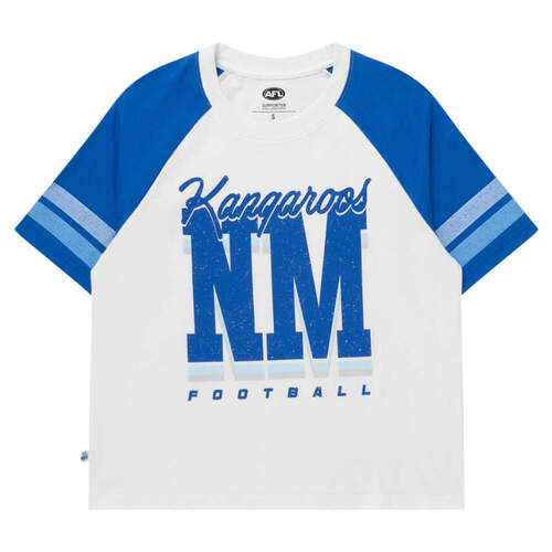 North Melbourne Kangaroos Womens 2-Tone Raglan