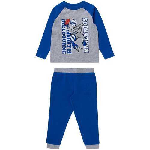 North Melbourne Kangaroos Kids Raglan Cuffed PJ Set