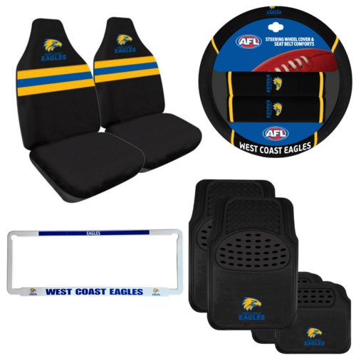 West Coast Eagles Car Accessories Value Pack