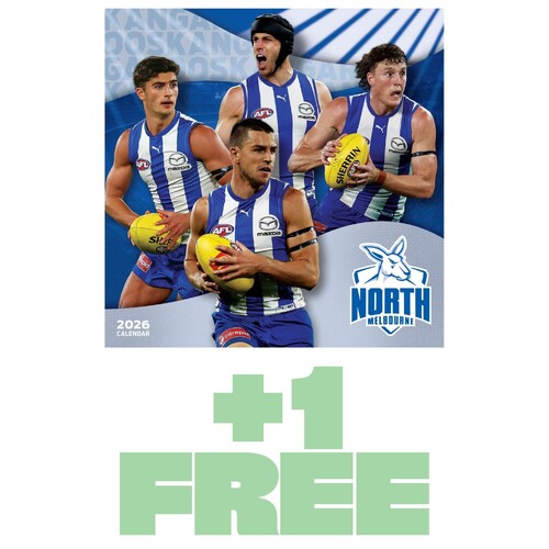North Melbourne Kangaroos 2026 Calendar - Buy One Get One FREE