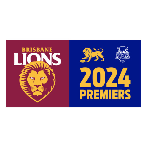 Brisbane Lions 2024 Premium Premiers Flag Pole Flag