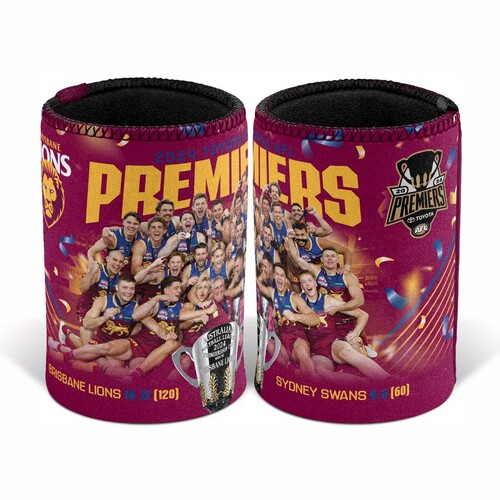 Brisbane Lions 2024 Premiers Photo Stubby Holder