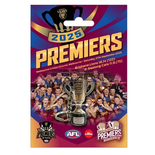 Brisbane Lions 2025 Premiership Cup Keyring