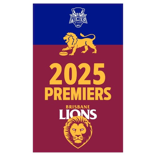 Brisbane Lions 2025 Premiers Supporter Flag