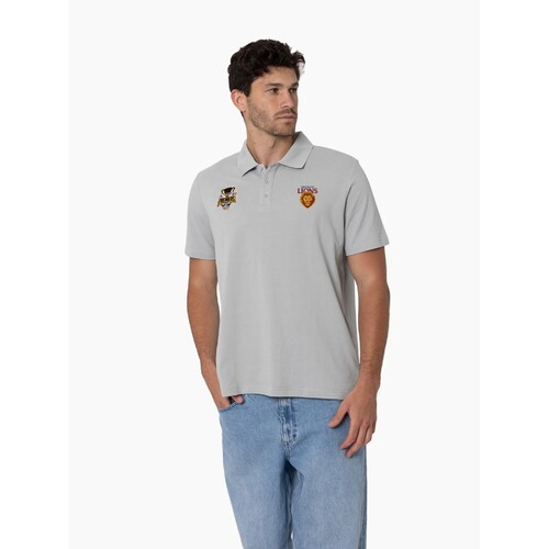 Brisbane Lions 2025 Premiers Cup Grey Polo