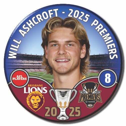 Brisbane Lions 2025 Premiers Badge - ASHCROFT W