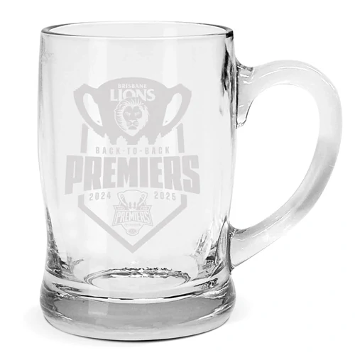 Brisbane Lions 2025 Premiers Mini Glass Stein