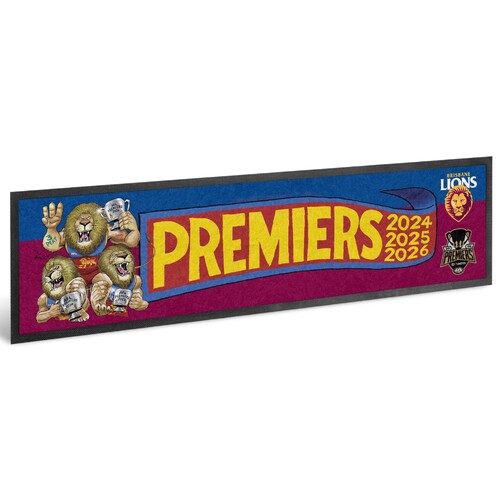 Brisbane Lions 2026 Premiers Mark Knight Bar Runner