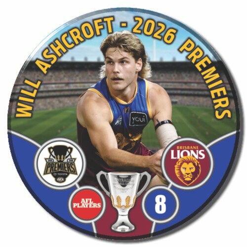 Brisbane Lions 2026 Premiers Badge - ASHCROFT W