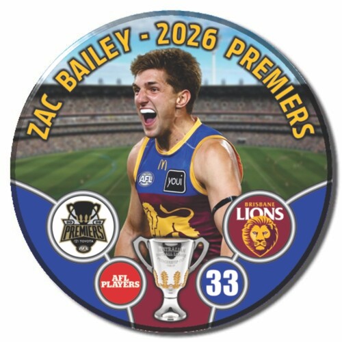 Brisbane Lions 2026 Premiers Badge - BAILEY