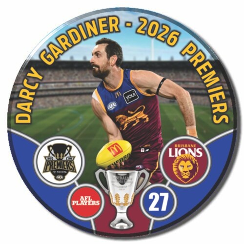 Brisbane Lions 2026 Premiers Badge - GARDINER