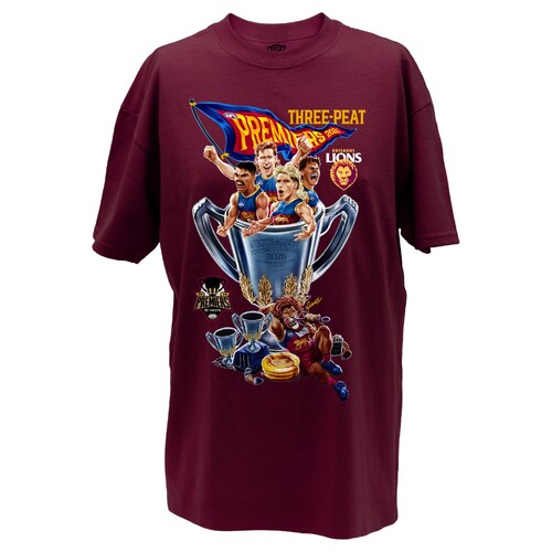 Brisbane Lions 2026 Grange Premiers Cup Adults Tee