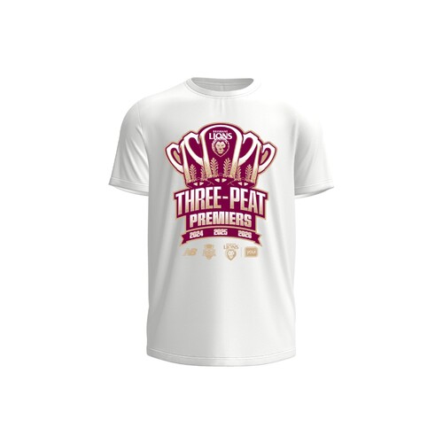 Brisbane Lions 2026 Premiers New Balance Adults White Tee 