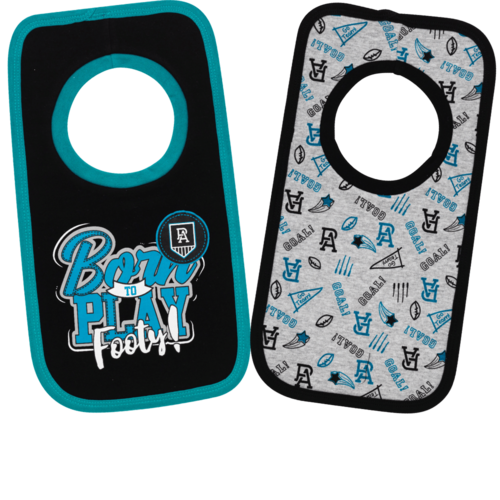 Port Adelaide Power Babies Bibs 2 Pack