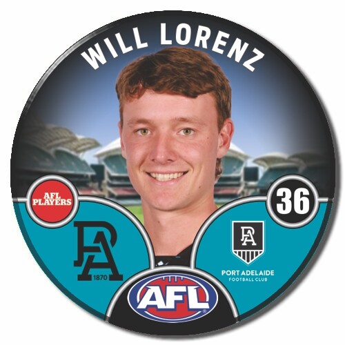 Port Adelaide Power 2025 Player Pin Badge - LORENZ