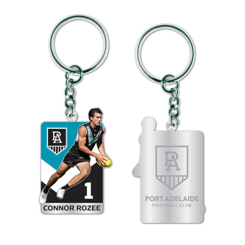 Port Adelaide Connor Rozee Metal Keyring 